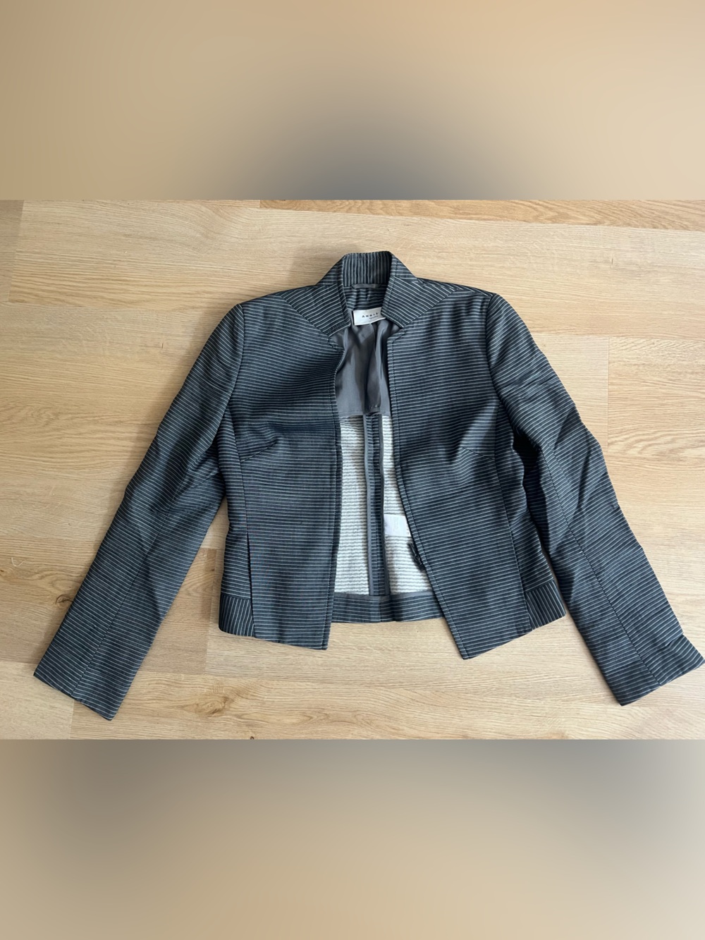 Akris Punto Gray Pinstripe Women's Blazer